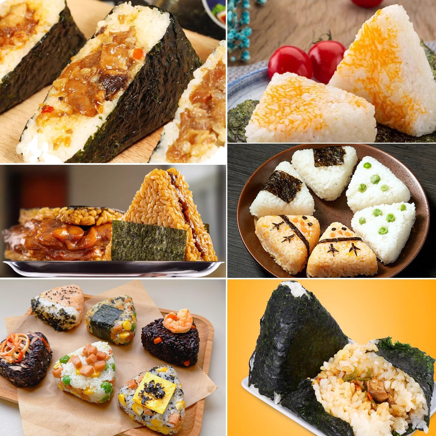 Onigiri Mold Triangle, 2 Pack Large Rice Ball Mold Shi Makers, Onigiri Rice Ball Maker Molds for Kids
