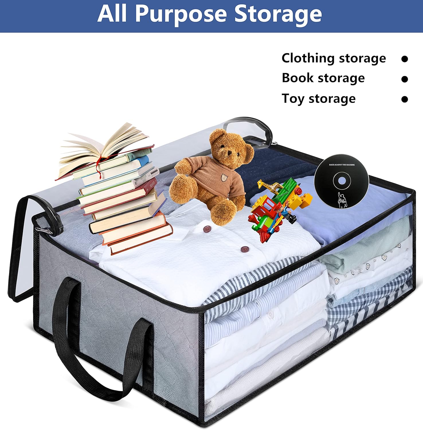 Hat Storage for Baseball Caps, Large Holds up to 40 Caps Wide Hat Organizer for Closet Snapback Holder, Grey