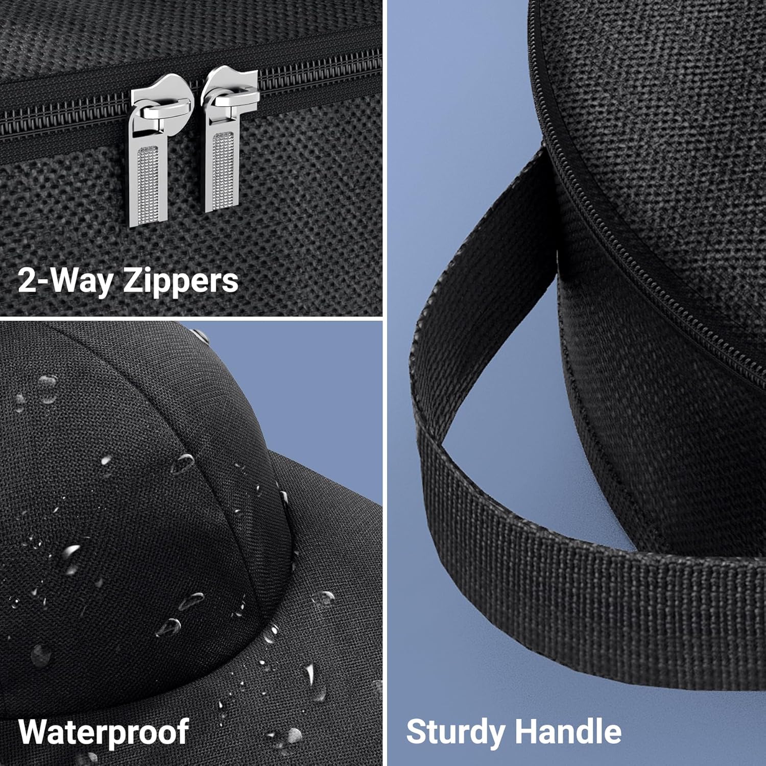 Hat Travel Case for Baseball Caps, Cap Carrier with Plastic Holder & Carrying Handle, Holds up to 6 Caps Hat Bag for Luggage, Suitcase Black