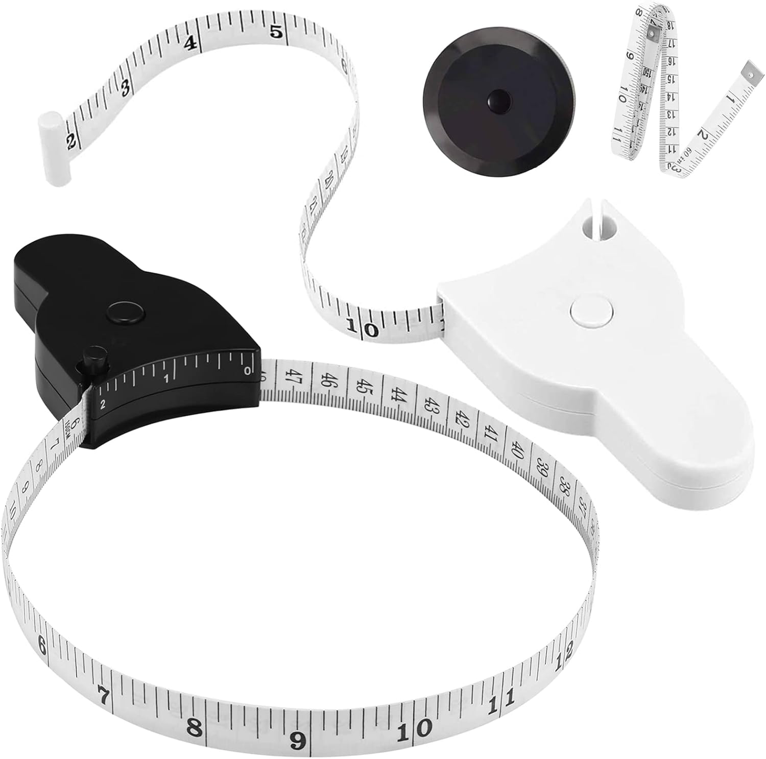 Automatic Telescopic Tape Measure 60in/150cm , Measuring Tape for Body,Self-Tightening Body Measuring Tape,Retractable Tape Measure for Fitness, Weight Loss, Tailor, Sewing, Handcrafts 4 PCS