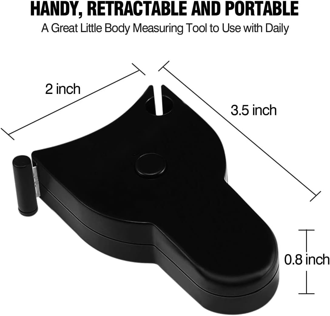 Automatic Telescopic Tape Measure, Body Measure Tape 60 inch 150cm , Self-Tightening Retractable Measuring Tape for Body Accurate Way to Track Weight Loss Mcle Gain by One Hand, 3 Piece