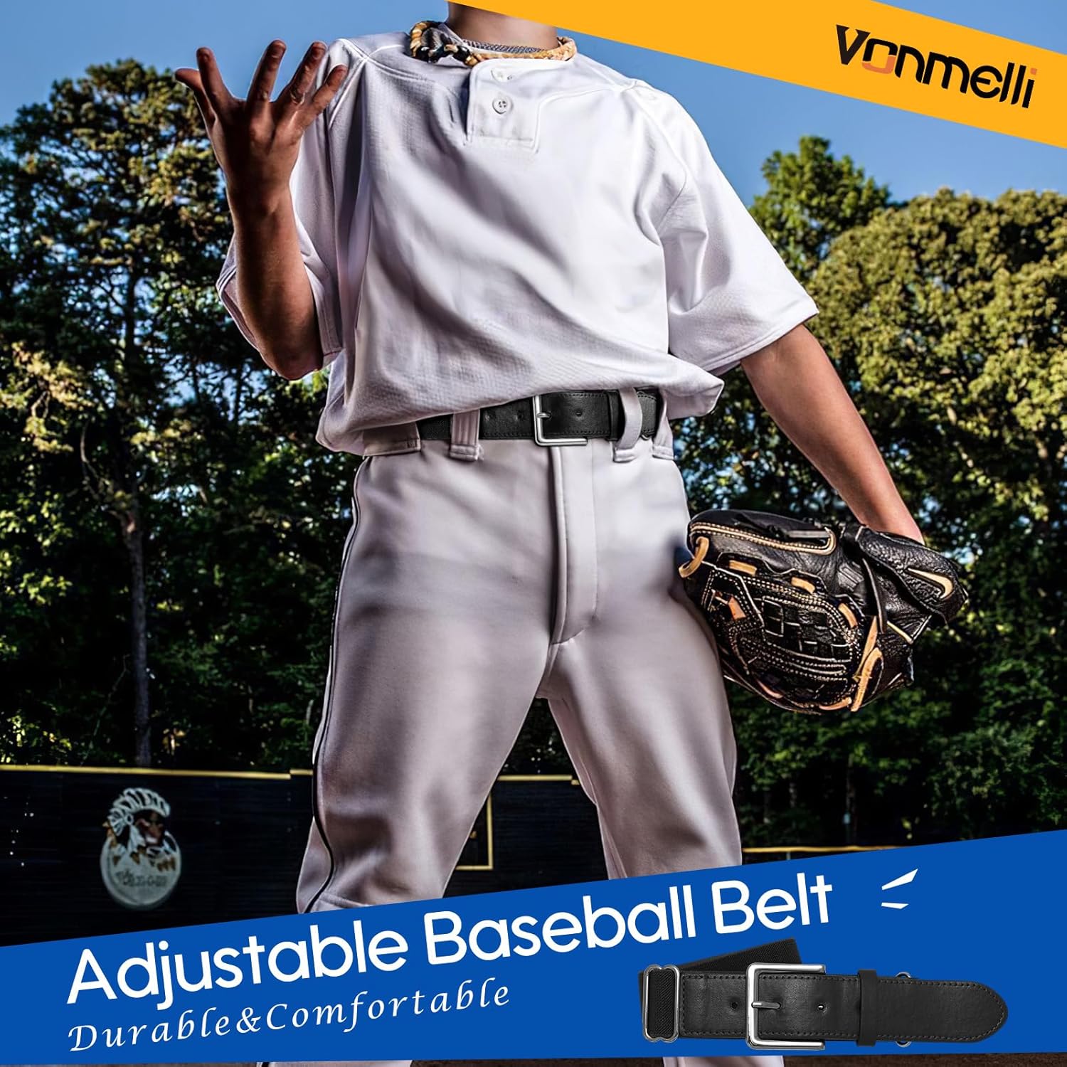 Baseball Belt Softball Belt Adjtable, Elastic Baseball Uniform Belt Youth and Adult Sizes