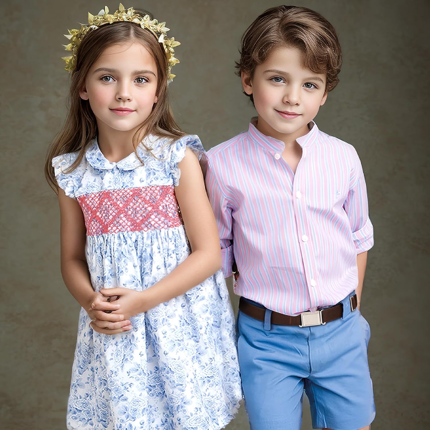 3 pack Kids Adjtable Magnetic Belt Boys Girls Easy Clasp Stretchy Belt for School Uniform Pants