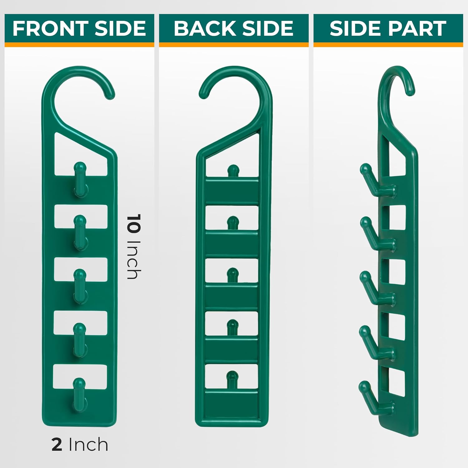 Space Saving Hangers for Clothes - 4 in Pack, Heavy Duty Plastic, Multi Closet Space Savers for Shirts, Pants, Jeans, Sweaters - Hanger Organizer Space Saver