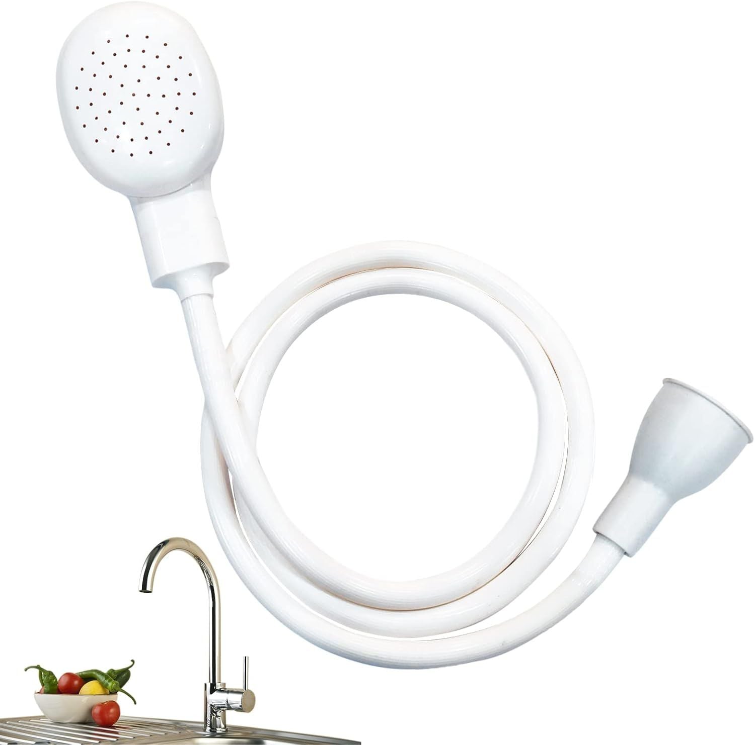 Sink Spray Rubber Hose, Sink Hose Attachment for Faucet Portable Sink Hose Faucet Sprayer, Shampoo Sprayer for Dog, Pets, Bathing Baby, Washing Hair, Rinsing Vegetables For sink