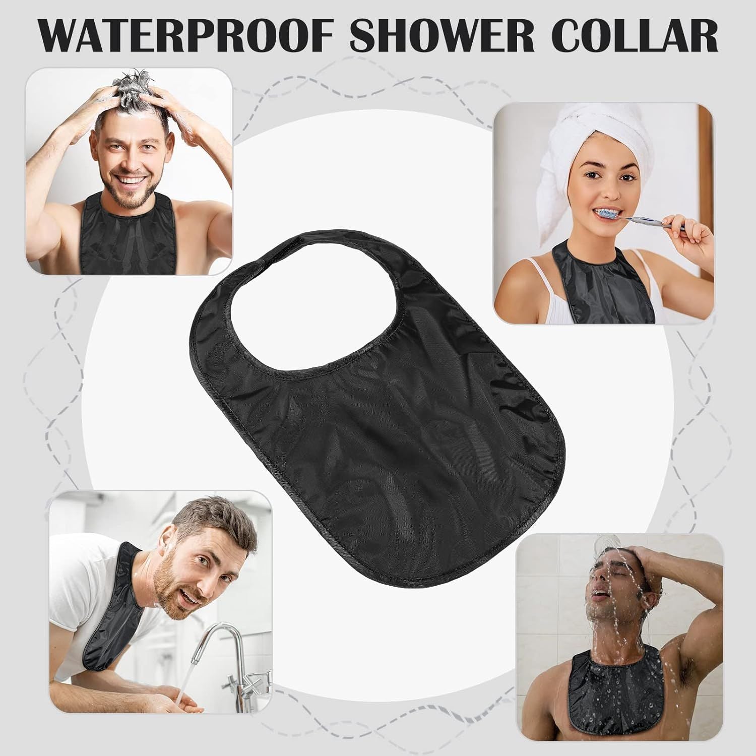 3 Pcs Tracheostomy Shower Cover Waterproof Laryngectomy Neck Stoma Protector Breathable Adjustable Tracheotomy Cover