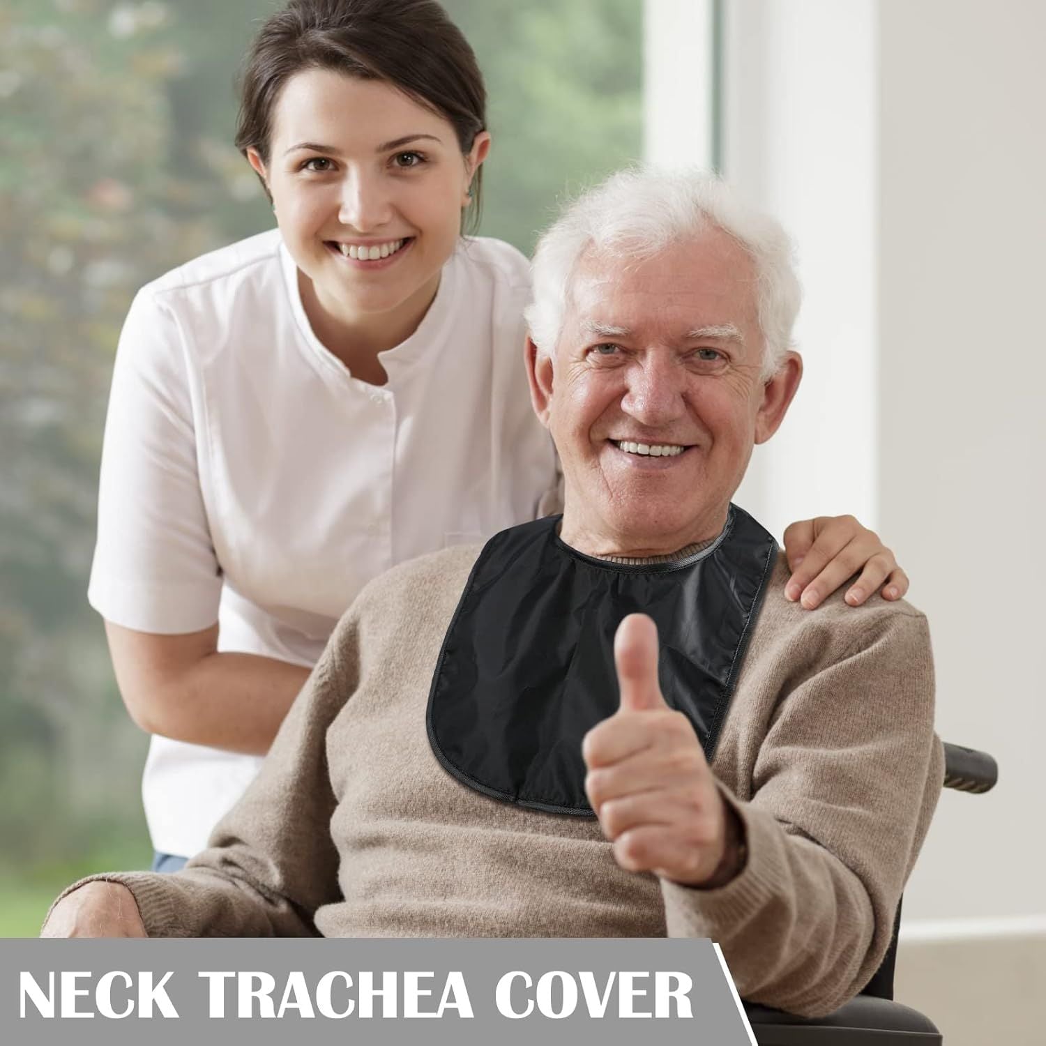 3 Pcs Tracheostomy Shower Cover Waterproof Laryngectomy Neck Stoma Protector Breathable Adjustable Tracheotomy Cover