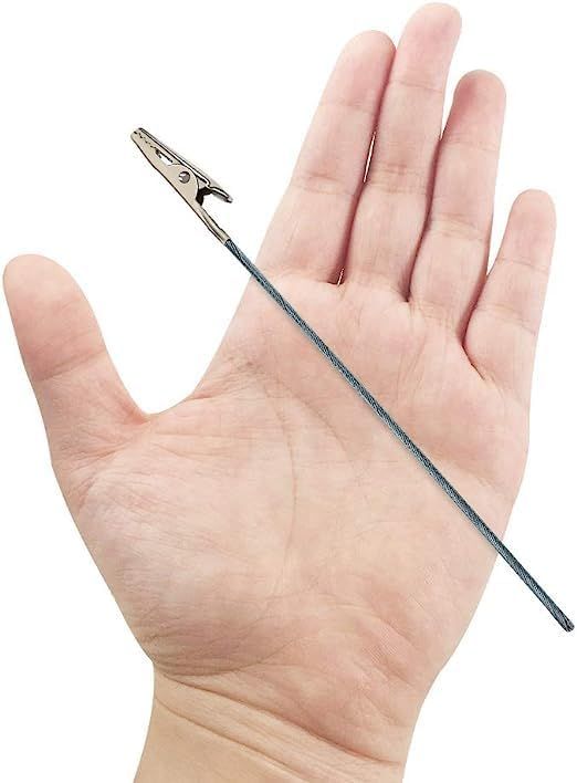50Pcs Metal Wire Alligator Clamp Long-Tailed Alligator Iron Clip Clasp for DIY Card Clip Holder 6 inch 150mm