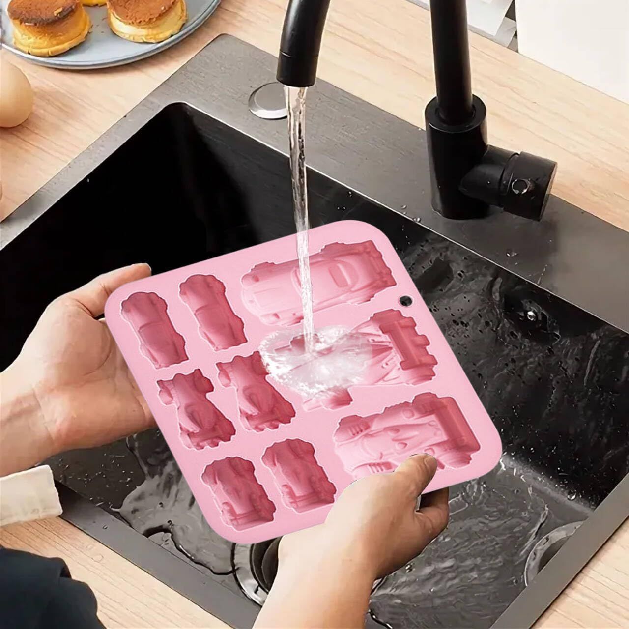 Race Car Silicone Mold,Silicone Car Chocolate Mold,9 Cavity 3D Sports Car DIY Silicone Baking Tool for Cake Decorations, Jello, Candy, Gummy,Fondant