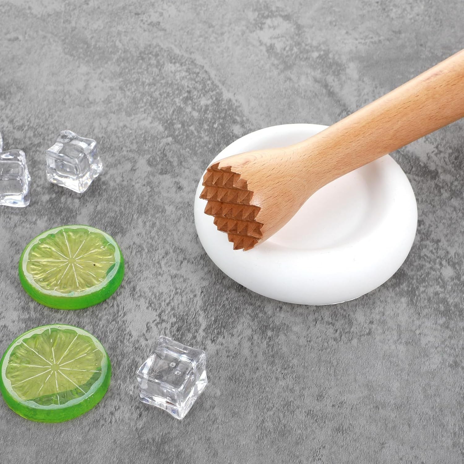 Wooden Muddler for Cocktails, Durable Muddler for Lemonade, Professional Bar Muddler Tool, Home and Bar Cocktail Muddler for Mojitos, Fruit Drinks 10 Inch