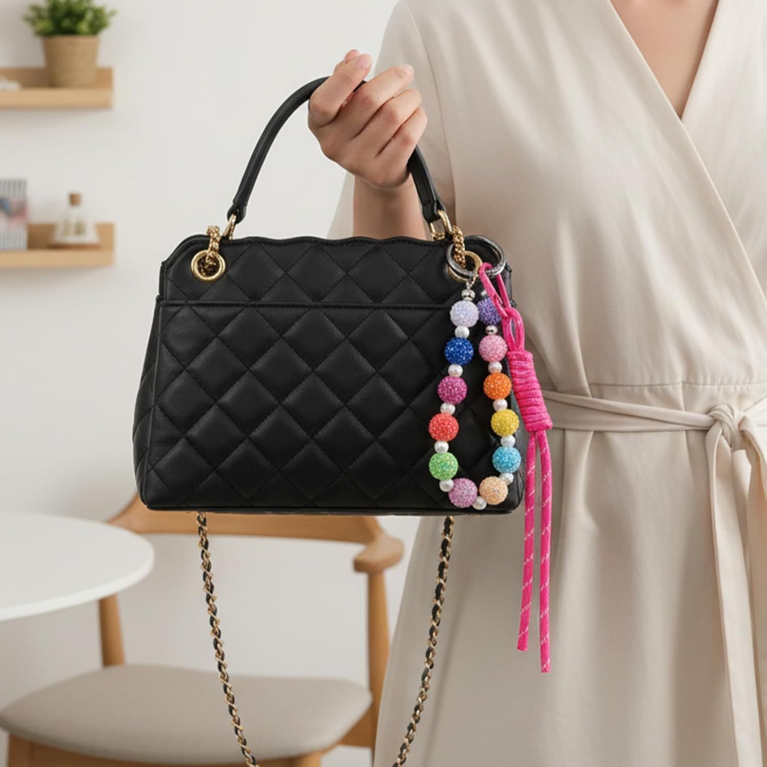 9PCS Paracord Keychain, Paracord Rope Keychains Bag Charm Rope Braided Cord Keychain for Purse Handmade Ropes Key Chain Backpack Handbag Decoration Accessories Colorful