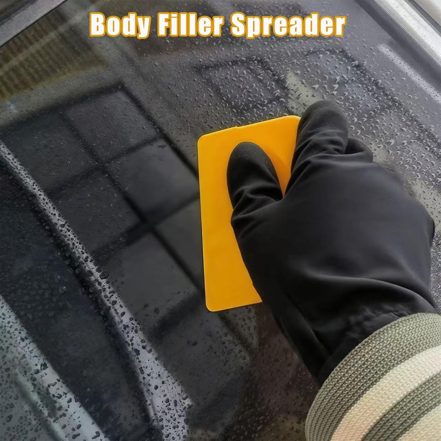 Body Filler Spreader, 9-Pack Reusable Plastic Auto Body Spreader Tools for Car Applying Fillers, Putties, Glazes, Caulks, and Paints Includes 4", 5", and 6" Sizes