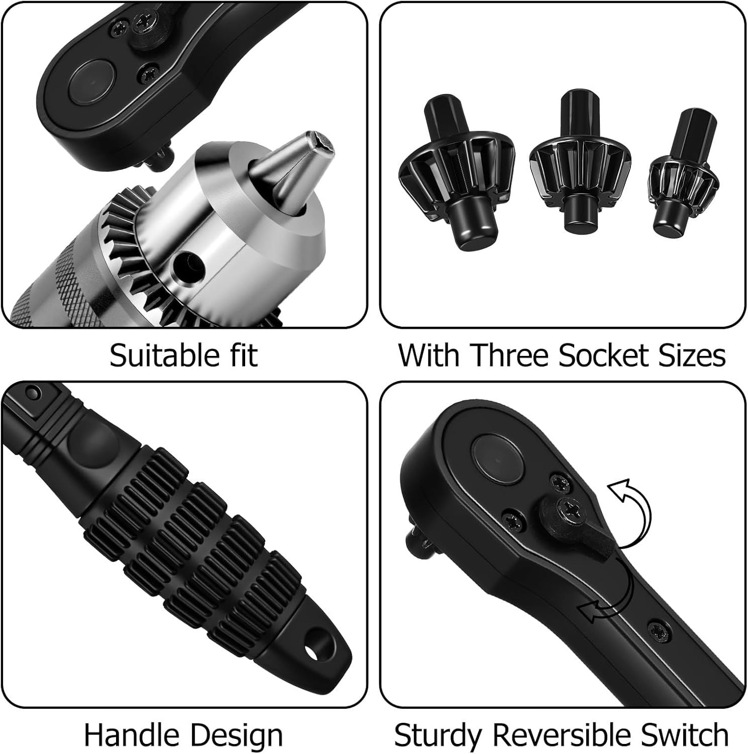 2 in 1 Drill Chuck Ratchet Spanner 2026 Universal Chuck Key Replacement Tool 2 in 1 Ratchet Drill Key Wrench Compatible with Most Electric Drills and Power Tools 2 Pcs