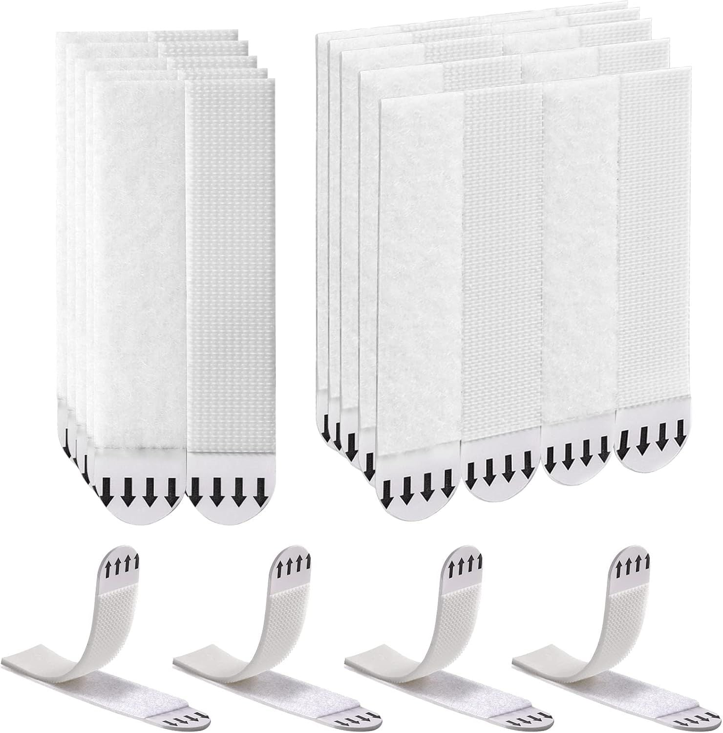Large Picture Hanging Strips Heavy Duty,20-Pairs 40 Strips Sticky Picture Hangers for Walls Hanging Without Nail,Damage Free No Nails Refill Adhesive Poster Frame Mounting,White