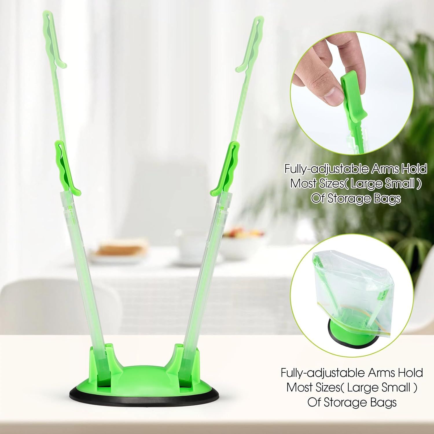 Baggy Rack Holder for Food Meal Prep,Plastic Freezer Bag Holder Stand for Filling, Adjustable Food Storage Bag Holders,Gallon Bag Holder Pack of 4