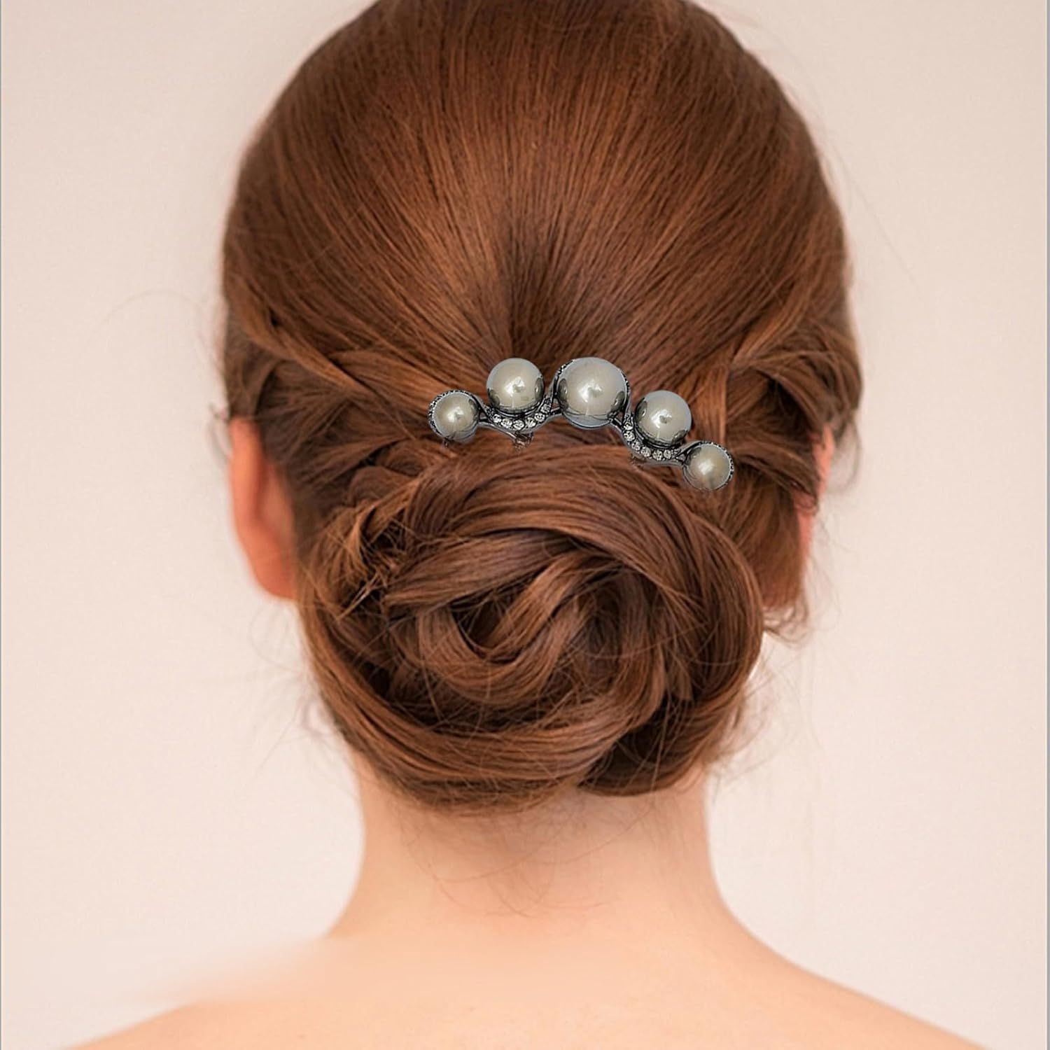 6 Pcs Wedding Pearl Hair Comb U-Shape Side Comb legant Vintage French Pearl Hair Pins Hair Clip Bridal Hair Accessories for Brides, Bridesmaid, Party, Daily, Holiday