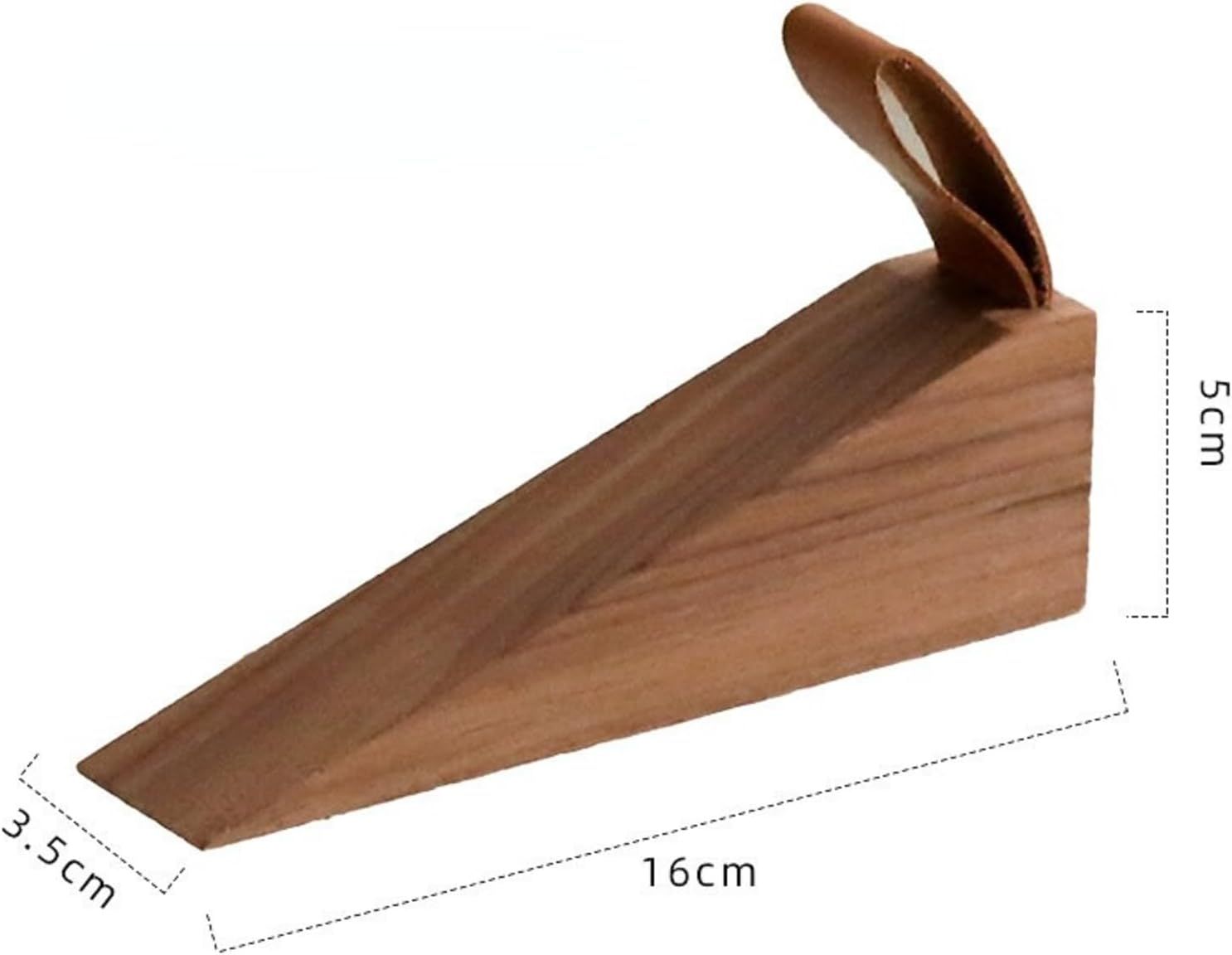 2 Pcs Walnut Door Stopper Door Jam for Floor Wedge Door Stop Hold Open Anti Slip Door Stopper for Home Office