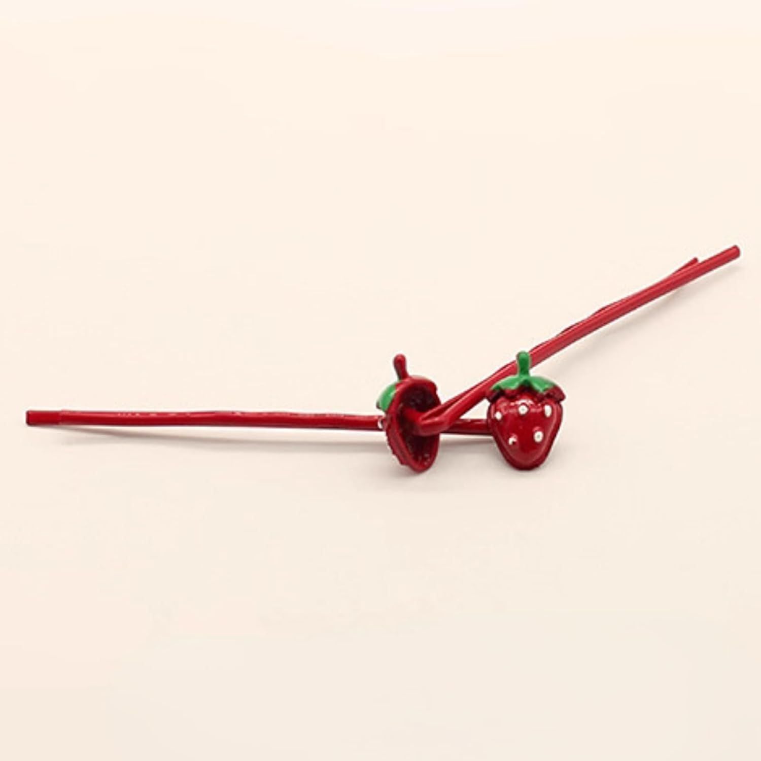 4 Pcs Cute Strawberry Hair Pins Hair Clips for Girls, Fun Headband Accessories for Kids Women Daily Wear Party Red Strawberry