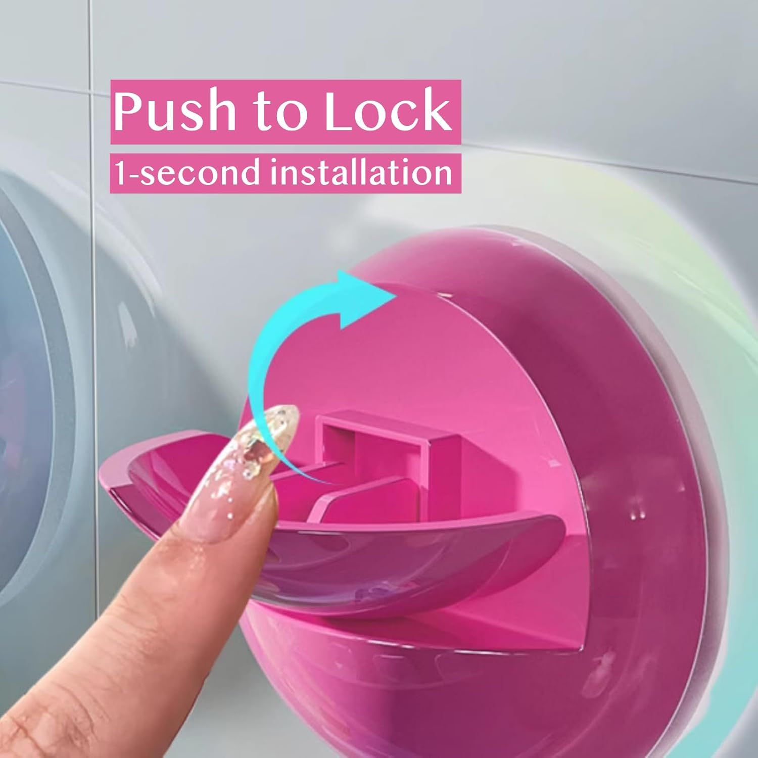 3 Pack Reusable No-Drill No-Trace Vacuum Suction Hooks, Wall-Mounted Toothbrush Holder, Storage Rack for Bathroom Blue Pink Purple