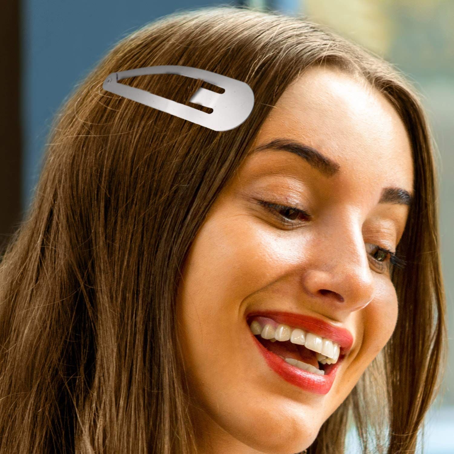 30 Pieces 3.1 Inch Large Metal Snap Hair Clips Nonslip Barrettes Women Hair Accessories Silver