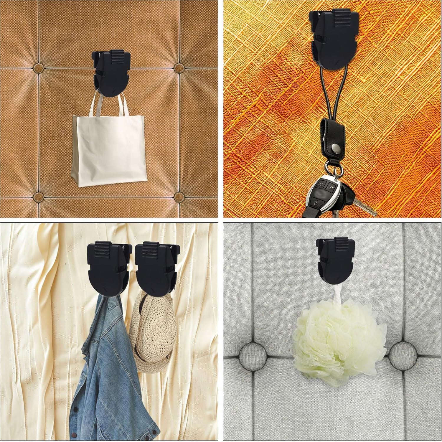 12pcs Cubicle Clips for Fabric Walls, Plastic Stainless Steel Fabric Panel Wall Clips Cubicle Hooks Cubicle Wall Accessories for Picture Note Memo Hanging