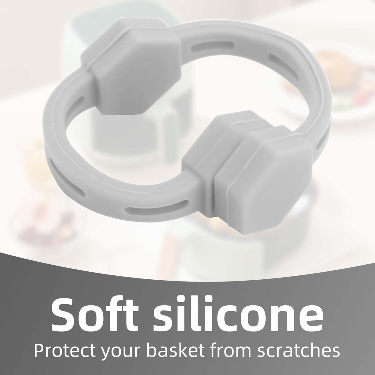 2 Sets Air Fryer Magnet Silicone Buckle, Air Fryer Magnets for Parchment Paper Liners Silicone Magnetic Buckle Prevent Paper Burning Kitchen Accessories Black