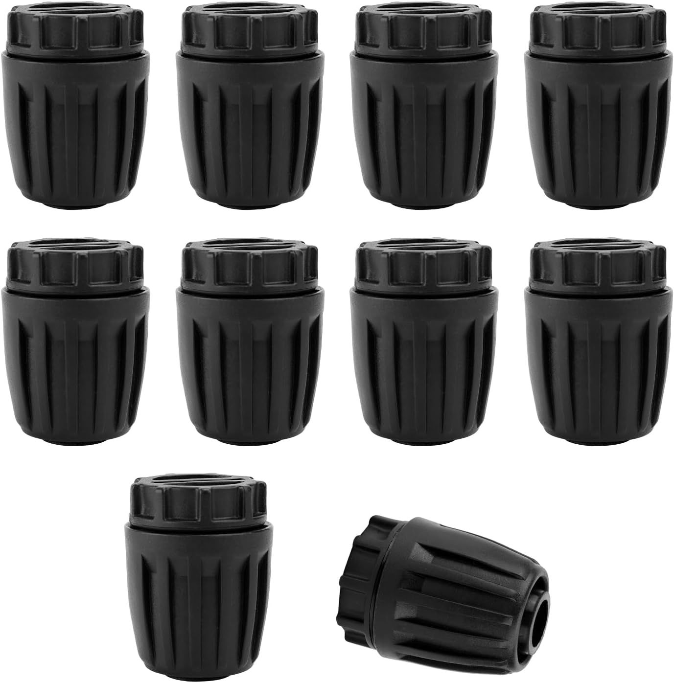 10pcs 1/2 Inch Irrigation End Caps, Anti-Drop Barbed Lock Nut End Hose Plugs Fittings for 1/2" ID x 0.6-0.63" OD 16mm Drip Tubing Connectors for Garden Watering System Drip Line Sprinkler Parts