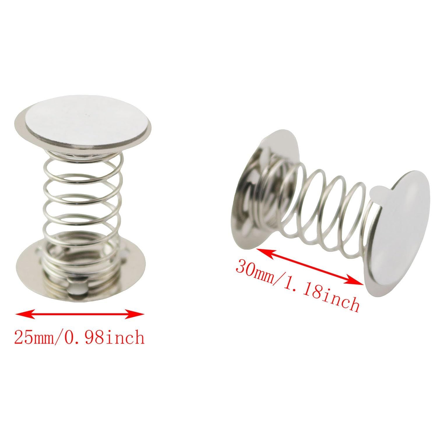 16PCS Double Sides with Adhesive Spring Base 3cm 304 Stainless Steel Accessories Spring Base DIY Toys Decorative Ornaments Shaking Head Supplies Production Accessories