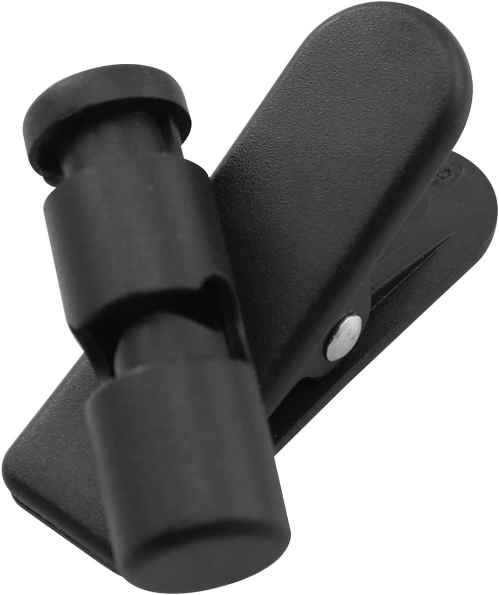 Headset Wire Clip 8PCS 360 Rotatable Earphone Earbud Cable Clips for 3-5mm Wide Eearphone Cable, Earpiece Clamp, Headphone Hook, Black