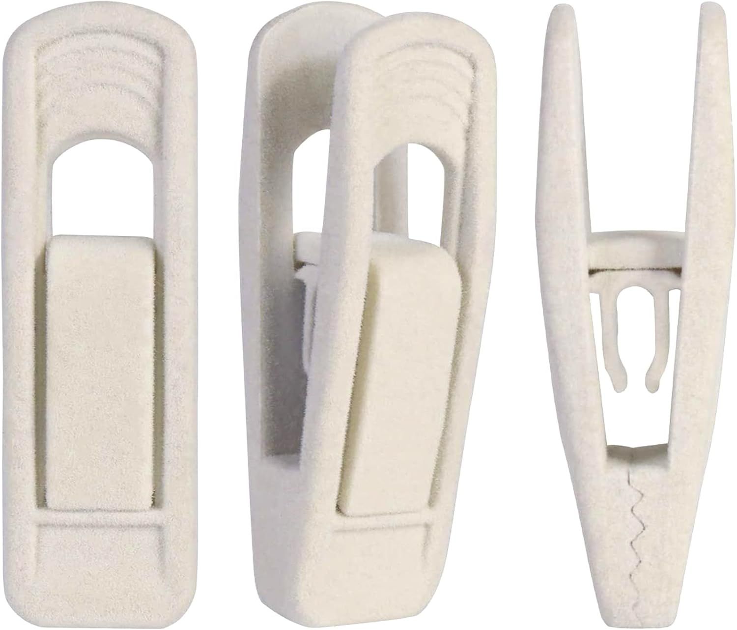 Velvet Hangers - Strong Finger Clips for Thin Pants 20pc, Beige