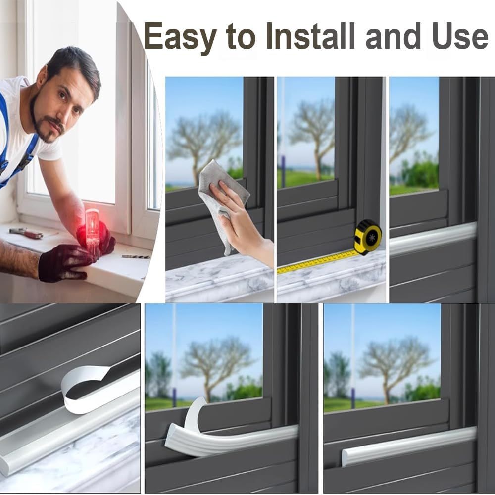 118” Wedge-Shape Foam Window Weather Stripping Door Seal Strip,Soundproofing Frame Winter Insulation Tape for Exterior Front Door,Noise Cancelling Window Inserts,Door Gap Filler Light Blocker,White