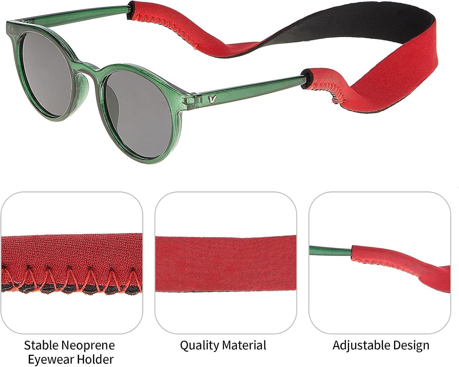 10 Pieces Neoprene Sunglasses Floating Straps Eyewear Retainer Durable Floating Glasses Straps Soft Eyewear Holders Around Neck for Men Women Running Activities 40 cm,Classic