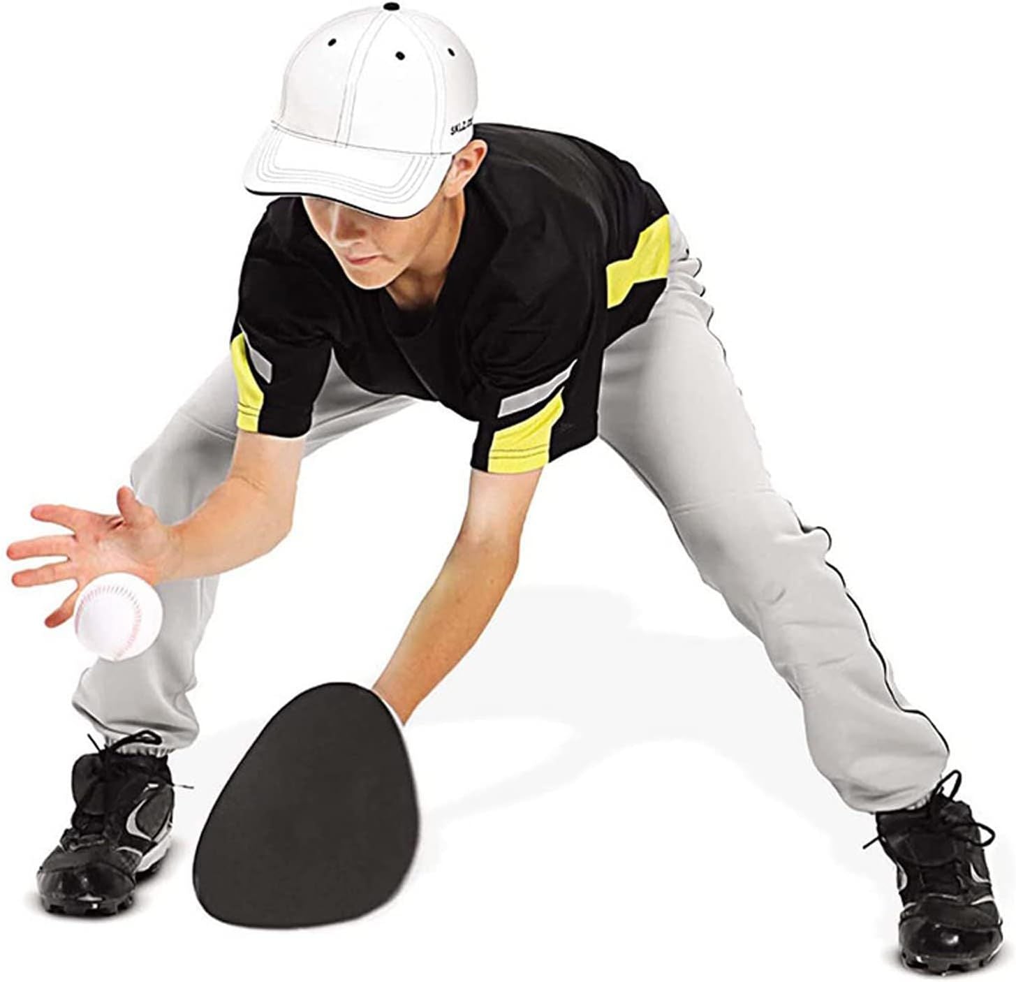2 Pcs Baseball Infield Training Gloves,Softhands Foam Fielding Trainer Gloves,Batting Infield Practice Equipment