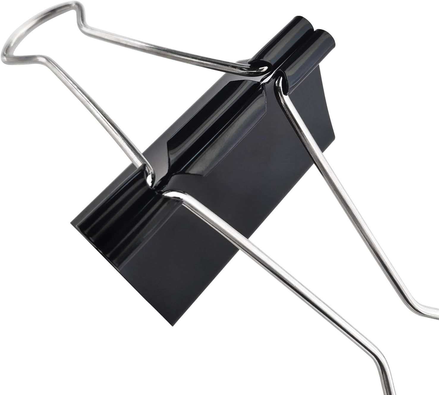 Extra Large Binder Clips 2.4-Inch 12 Pack , Big Paper Clamps for Office Supplies, Black