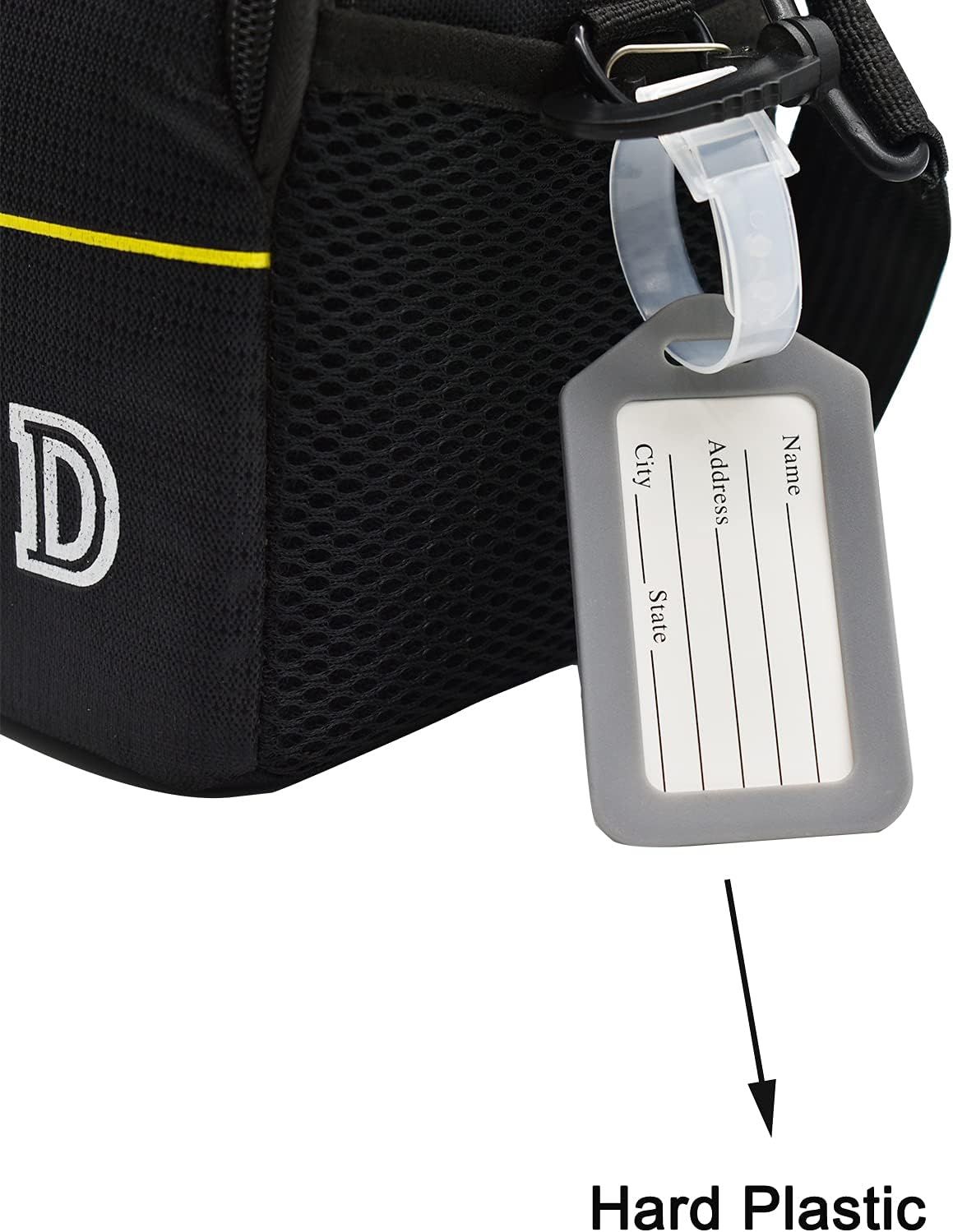 30 PCS Luggage Tags Multicolor Suitcase ID Labels Bag Name Tag 10 Colors Travel Accessories