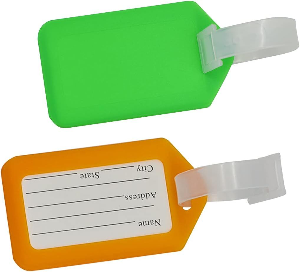 30 PCS Luggage Tags Multicolor Suitcase ID Labels Bag Name Tag 10 Colors Travel Accessories