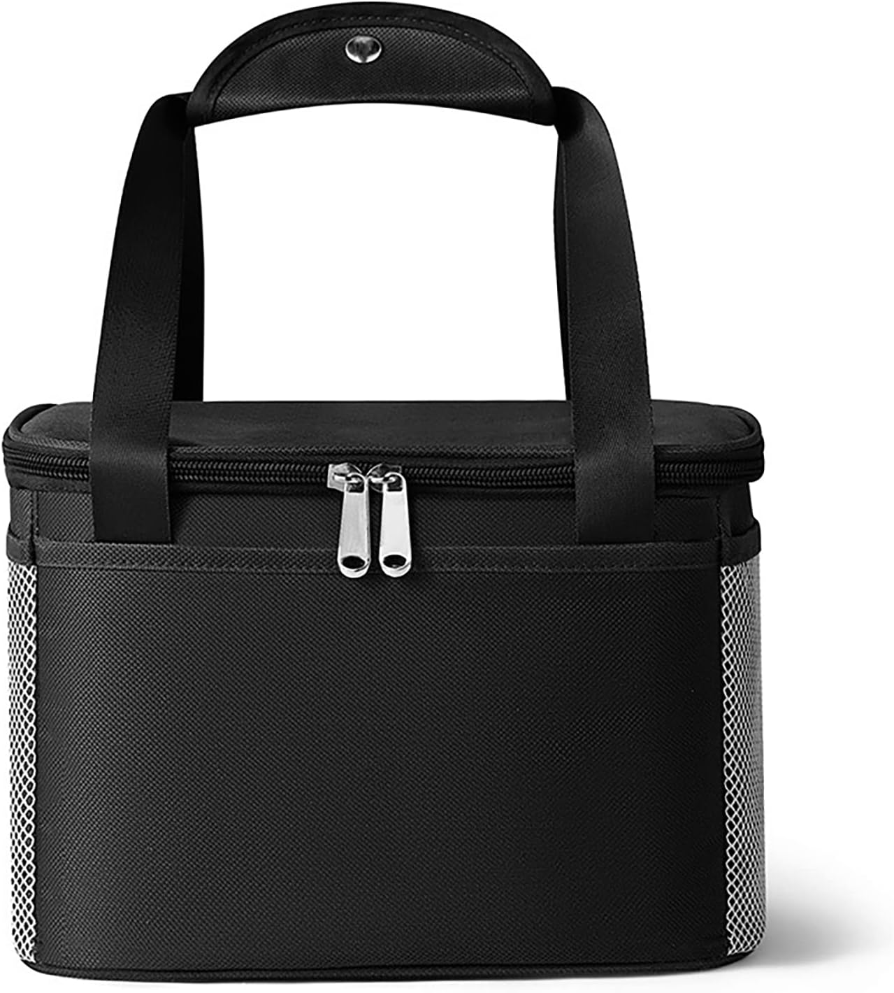 Yansanido 6L Thickened Black Reusable Insulated Lunch Bag for Women and Men Travel Picnic and Lunch Box Small, Black