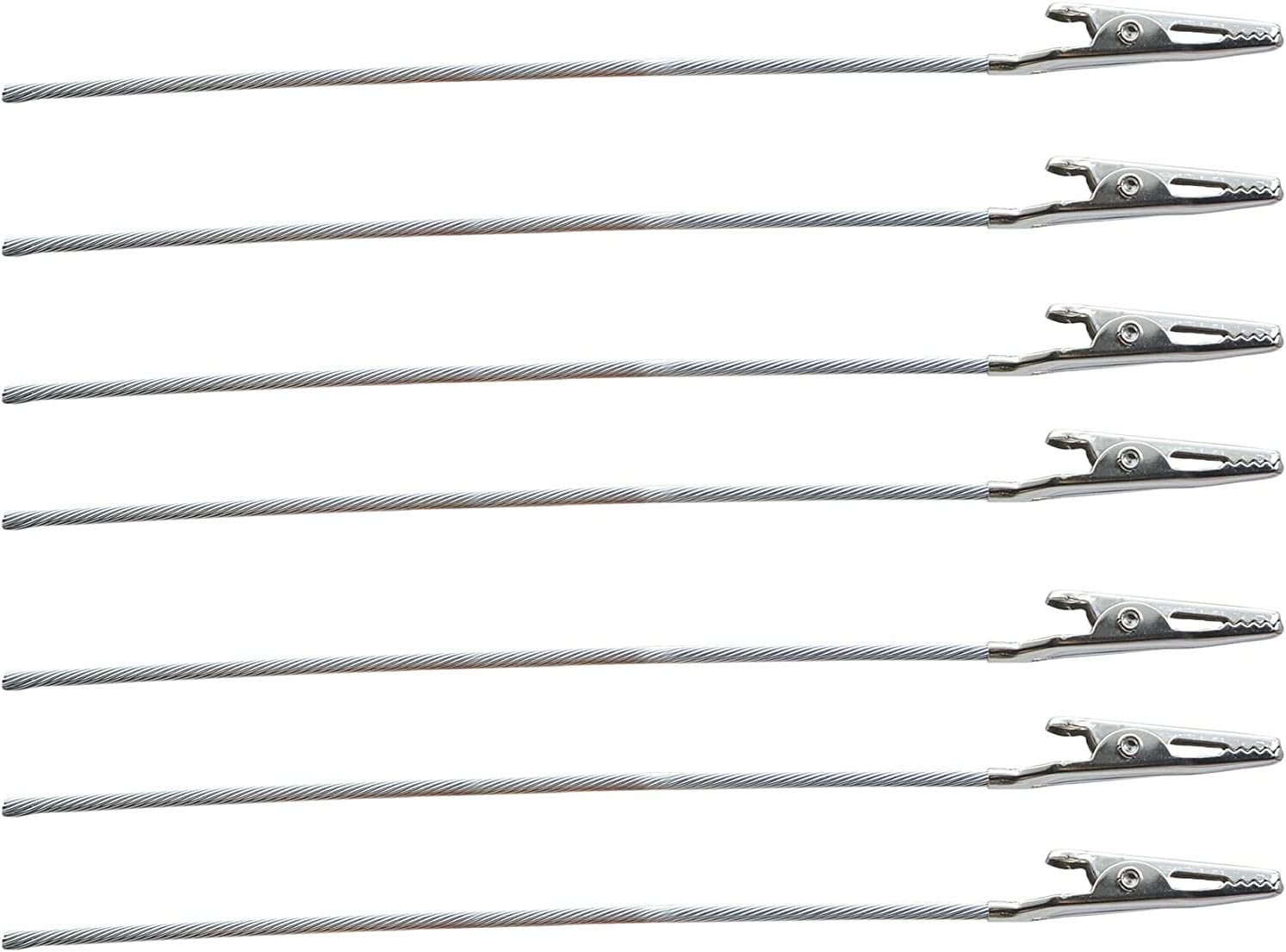 Yansanido Set of 50 Metal Wire Alligator Clamp 6 Inch Long-Tailed Alligator Iron Clip Clasp Clamp Standfor DIY Card Photo Memo Clip Holder 6inch-50pack