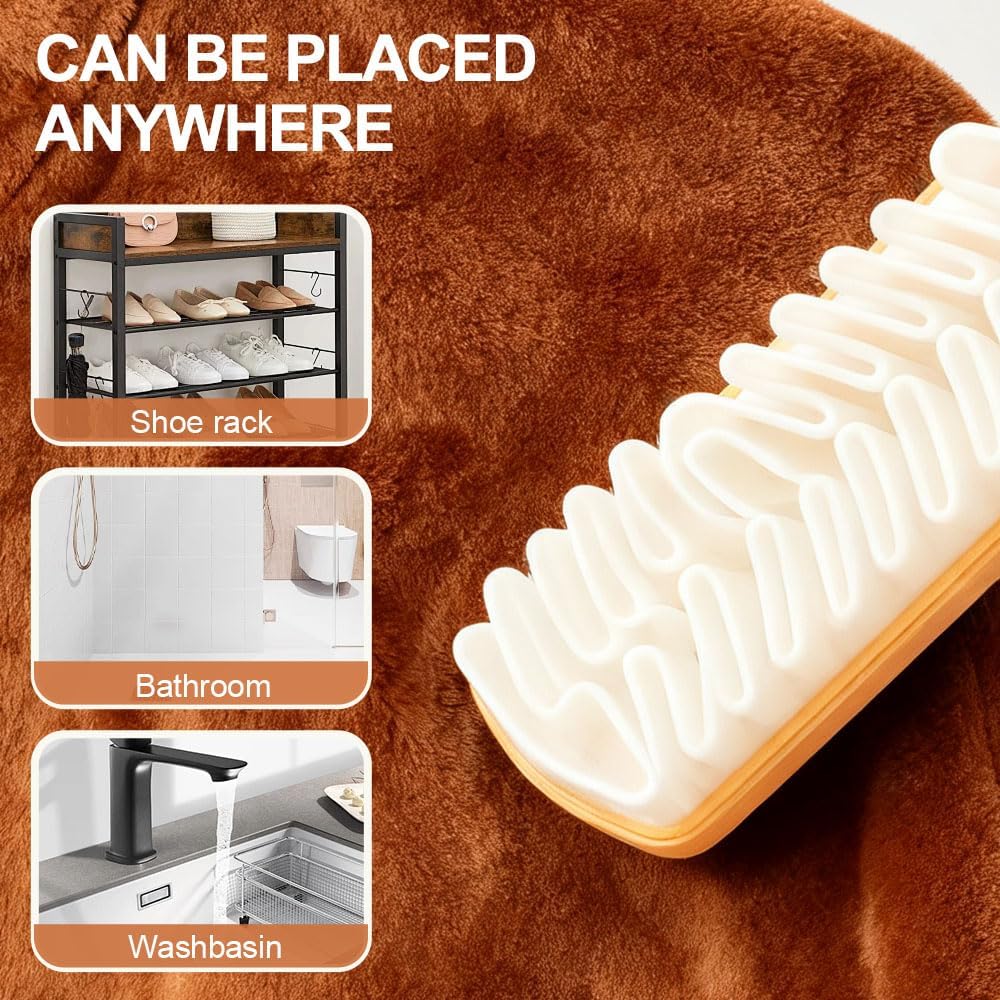 Suede Shoe Brush, Rubber Polish Eraser with Soft Bristle Brush for Suede Cleaner and Nubuck Brush 2 pcs