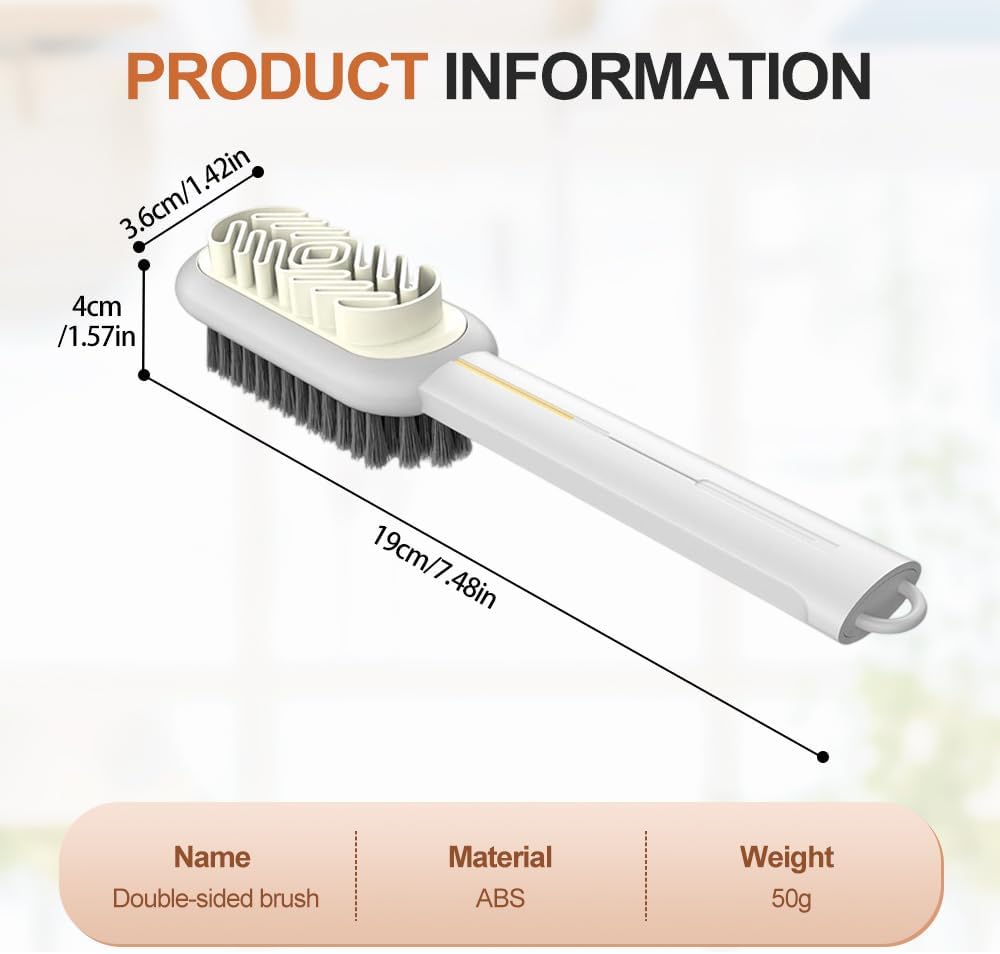 2 in 1 Scrub Suede Shoe Brush, Rubber Polish Eraser with Soft Bristle Brush for Suede Cleaner and Nubuck Brush Black