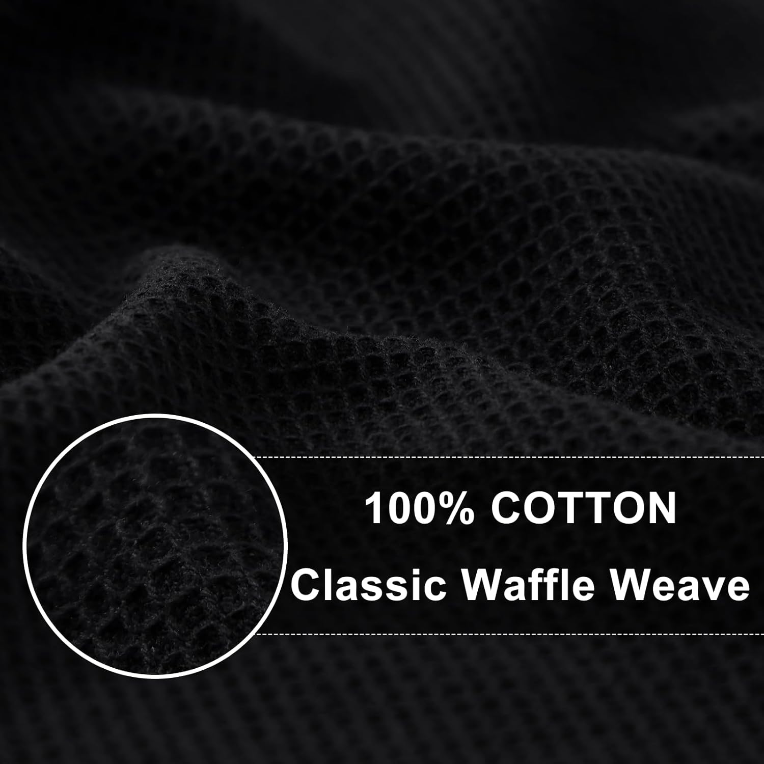 Homaxy 100% Cotton Waffle Weave Kitchen Towels - 4 Pack Soft and Absorbent Dish Towels - 16 x 26 Inches and Terry Kitchen Towels 15" x 25", 6 Pack, Dark Grey