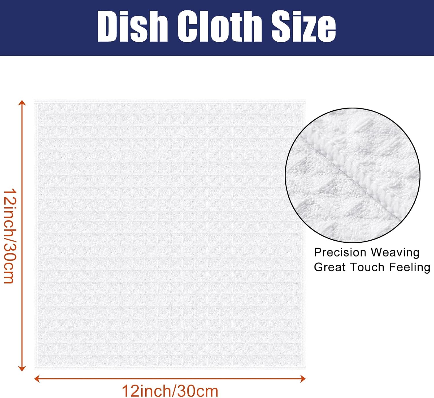 Homaxy Microfiber Waffle Weave Kitchen Dish Cloths 6 Pack, White , 12 x 12 Inch Ultra Absorbent and Terry Kitchen Towels 15" x 25", 6 Pack, Dark Grey