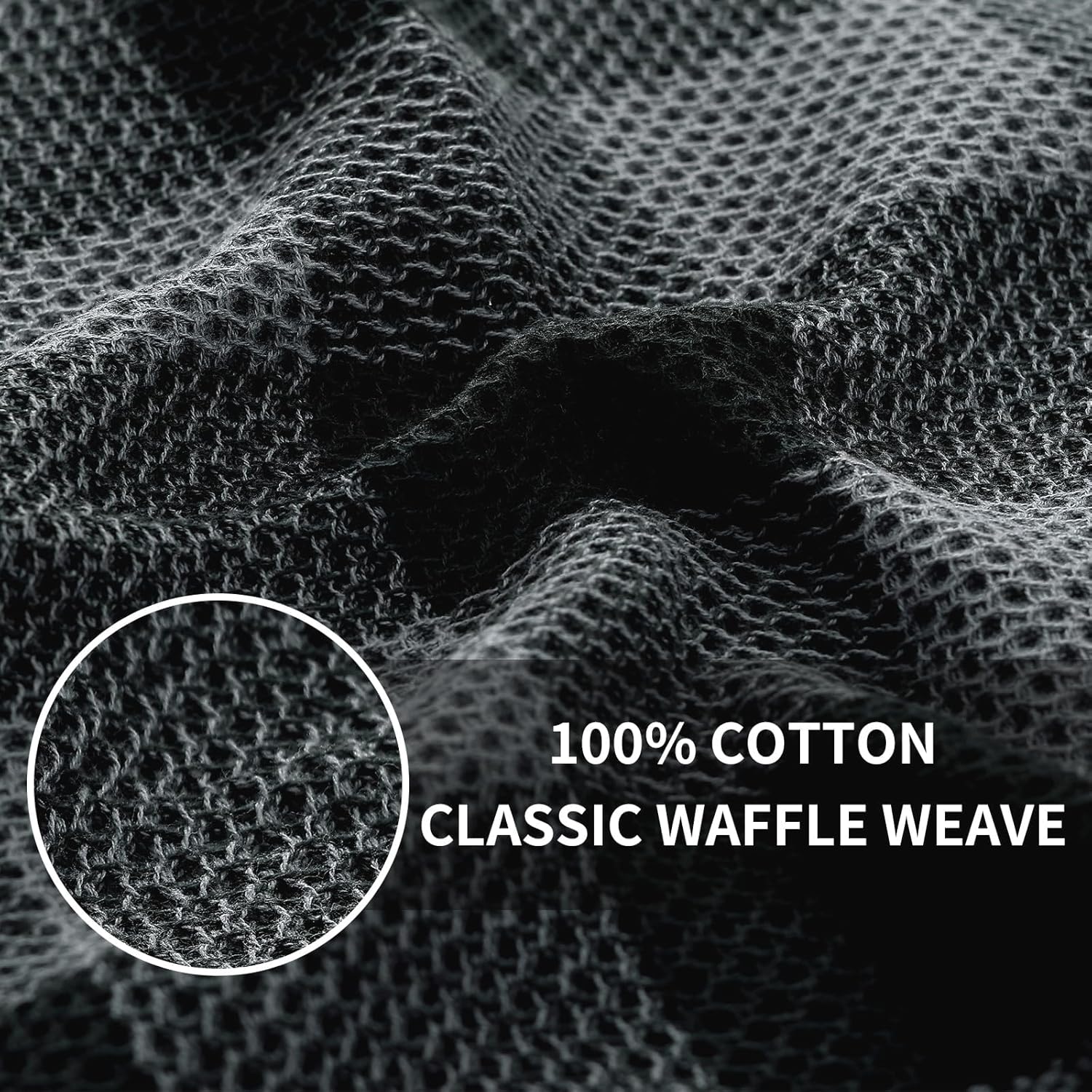 Homaxy 100% Cotton Waffle Weave Check Plaid Kitchen Towels, 13 x 28 Inches, 4-Pack, White & Black and Kitchen Towels and Dishcloths Set, 12 x 12 and 13 x 28 Inches, Black & Grey