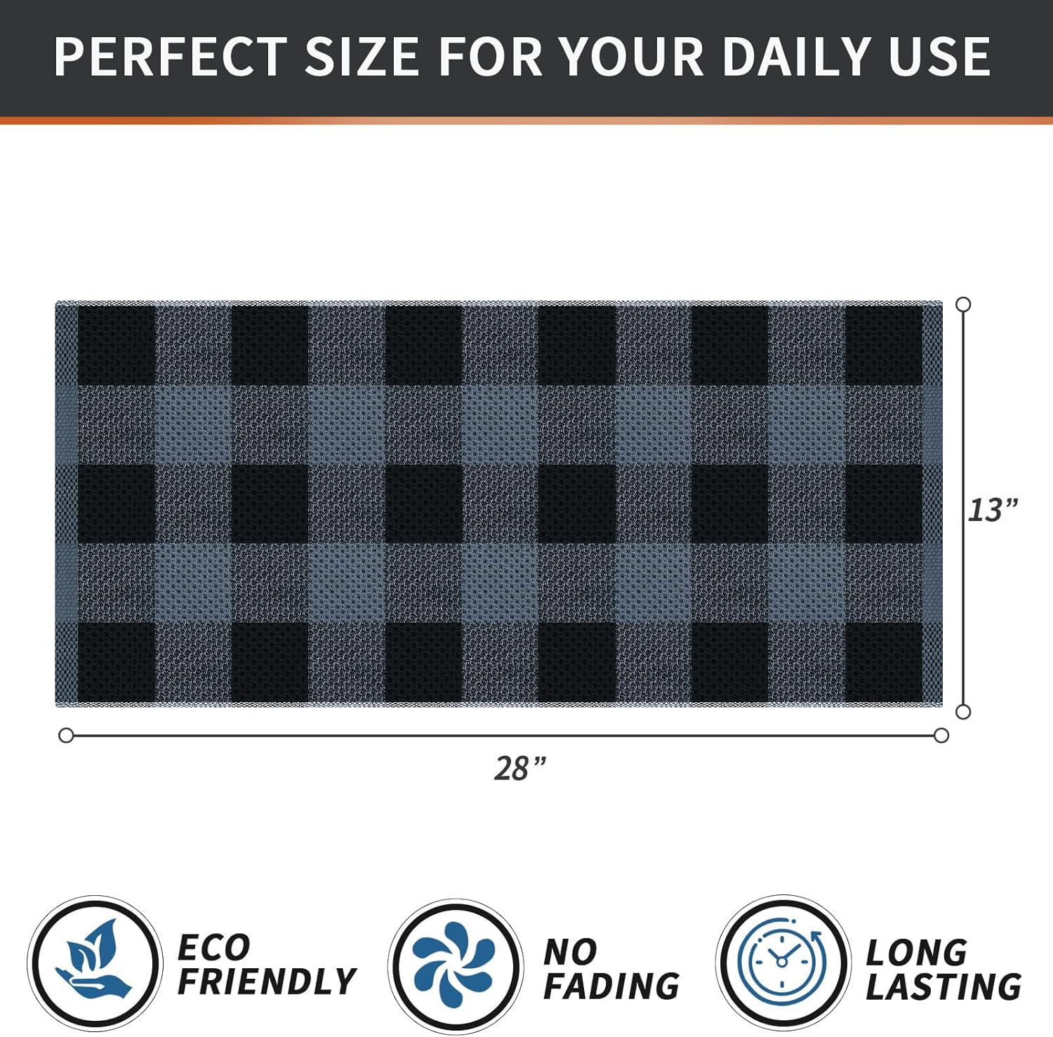 Homaxy 100% Cotton Waffle Weave Check Plaid Kitchen Towels, 13 x 28 Inches, 4-Pack, White & Black and Kitchen Towels and Dishcloths Set, 12 x 12 and 13 x 28 Inches, Black & Grey