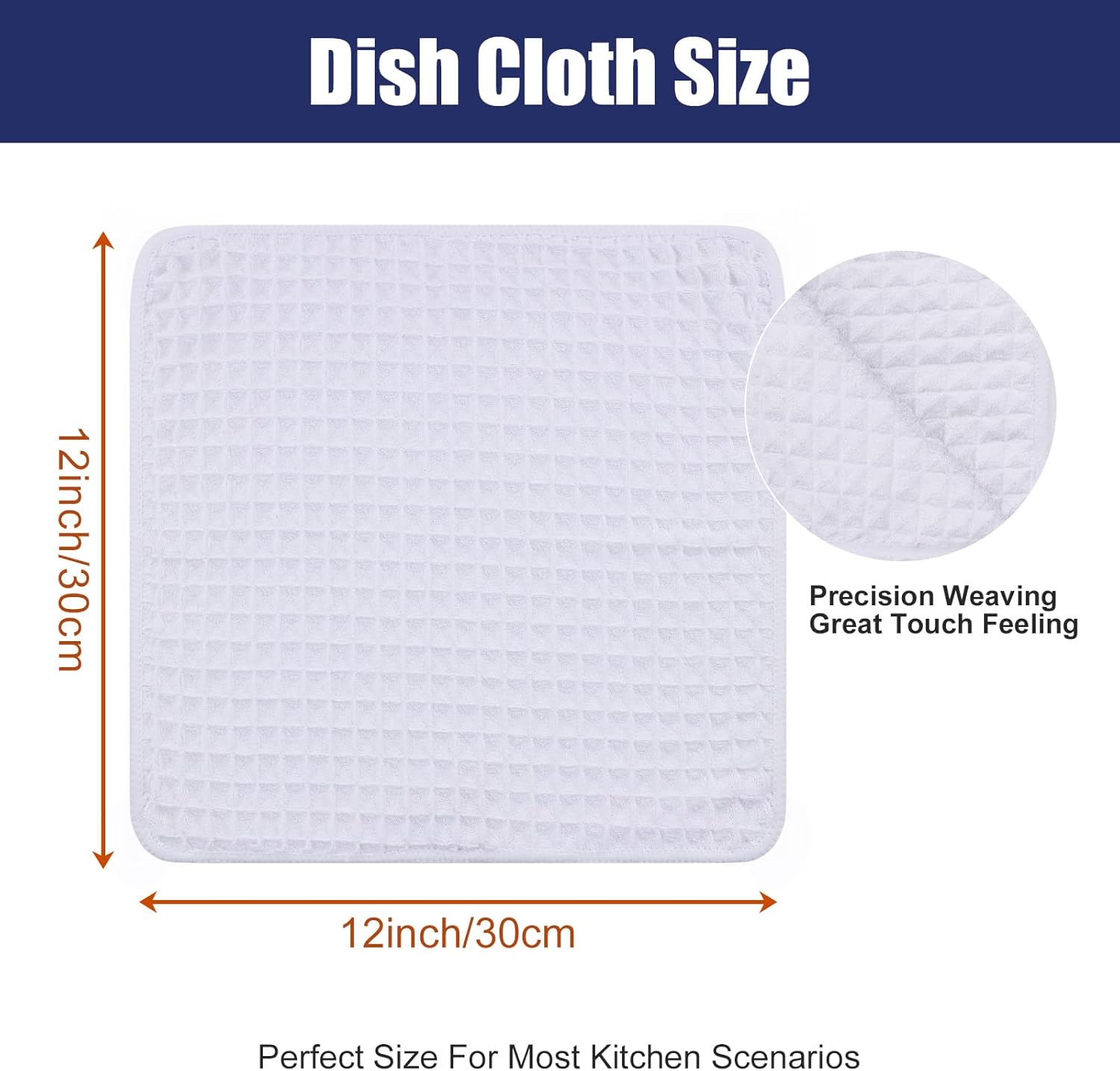 Homaxy Kitchen Towels and Dishcloths Set, 12 x 12 Inches and 18 x 28 Inches, Set of 12 Bulk Cotton Kitchen Towels Set, Ultra Soft Absorbent Dish Towels for Washing Dishes, Grey & White