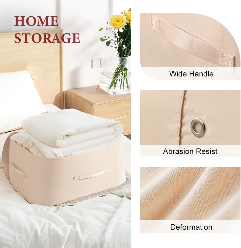 2026 New 3-Layer Ultra Space Saving Self Compression Organizer, Multifunctional Comforter Storage Bag for Comforters, Clothes, Blankets, Home Organization Must Haves Gery, Large