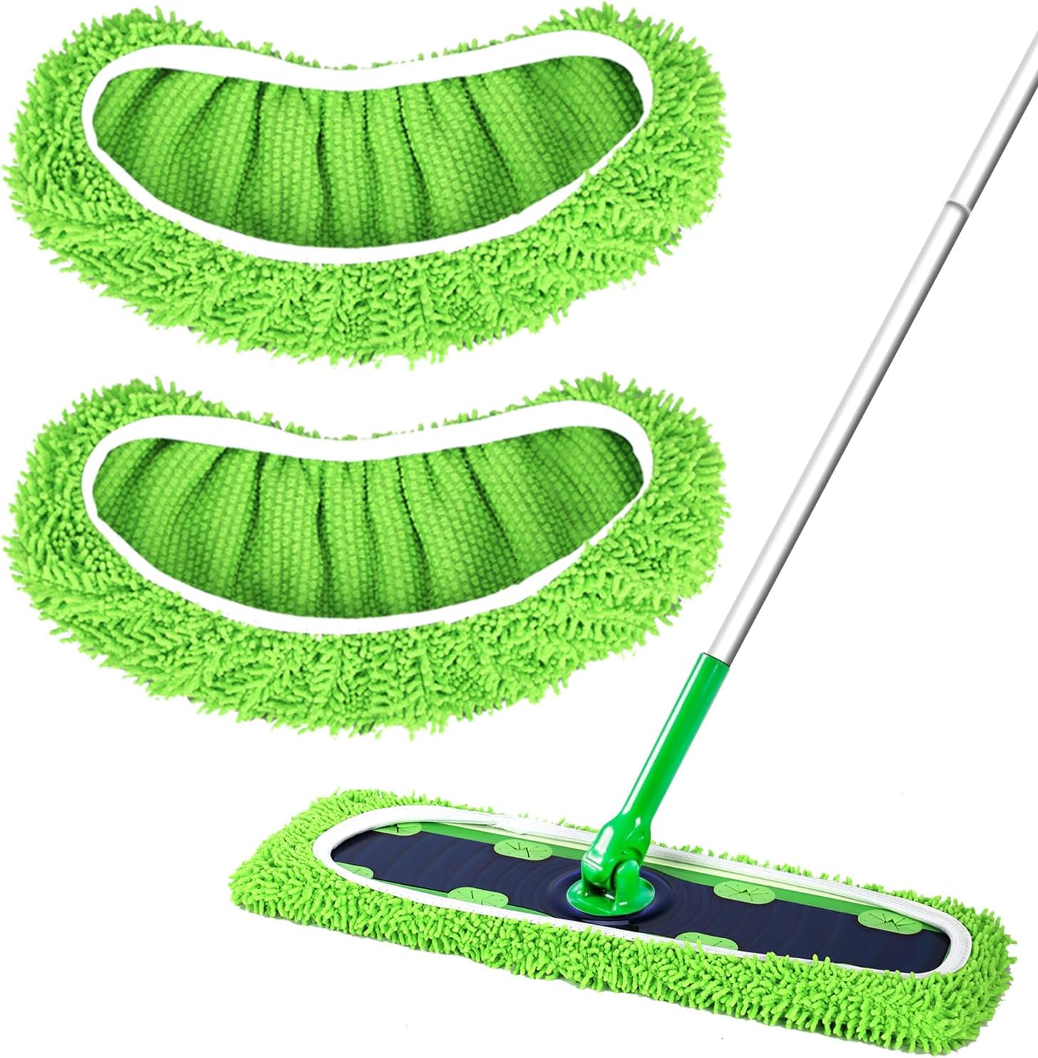 30 Count Disposable XL Dry Sweeping Cloths + 2 Pack Reusable Microfiber Mop Pads for Swiffer Sweeper XL Mop Mop is not Included