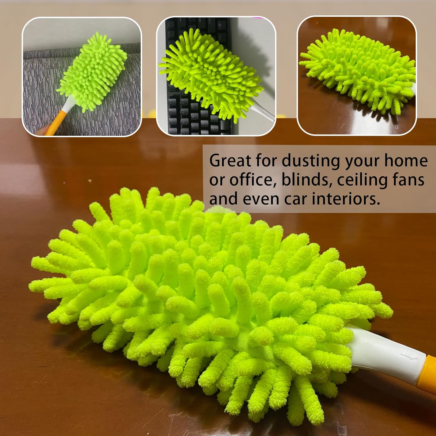 4+4 Reusable Duster Refill Compatible with Swiffer Hand Duster - 360 Heavy Duty Dusters Refills - Microfiber Ceiling Fan Duster for Swiffer Dusters Extended Handle Handle is Not Included