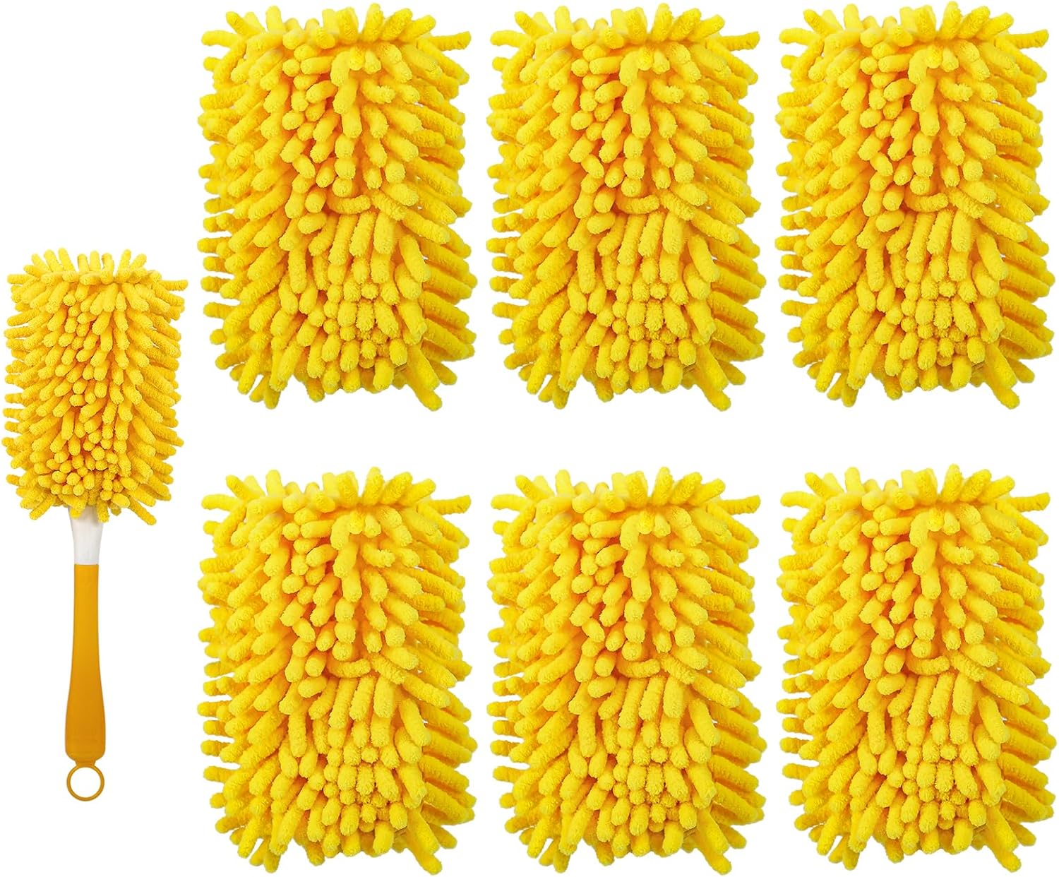 6+4 Reusable Duster Refill Compatible with Swiffer Hand Duster - 360 Heavy Duty Dusters Refills - Microfiber Ceiling Fan Duster for Swiffer Dusters Extended Handle Handle is Not Included