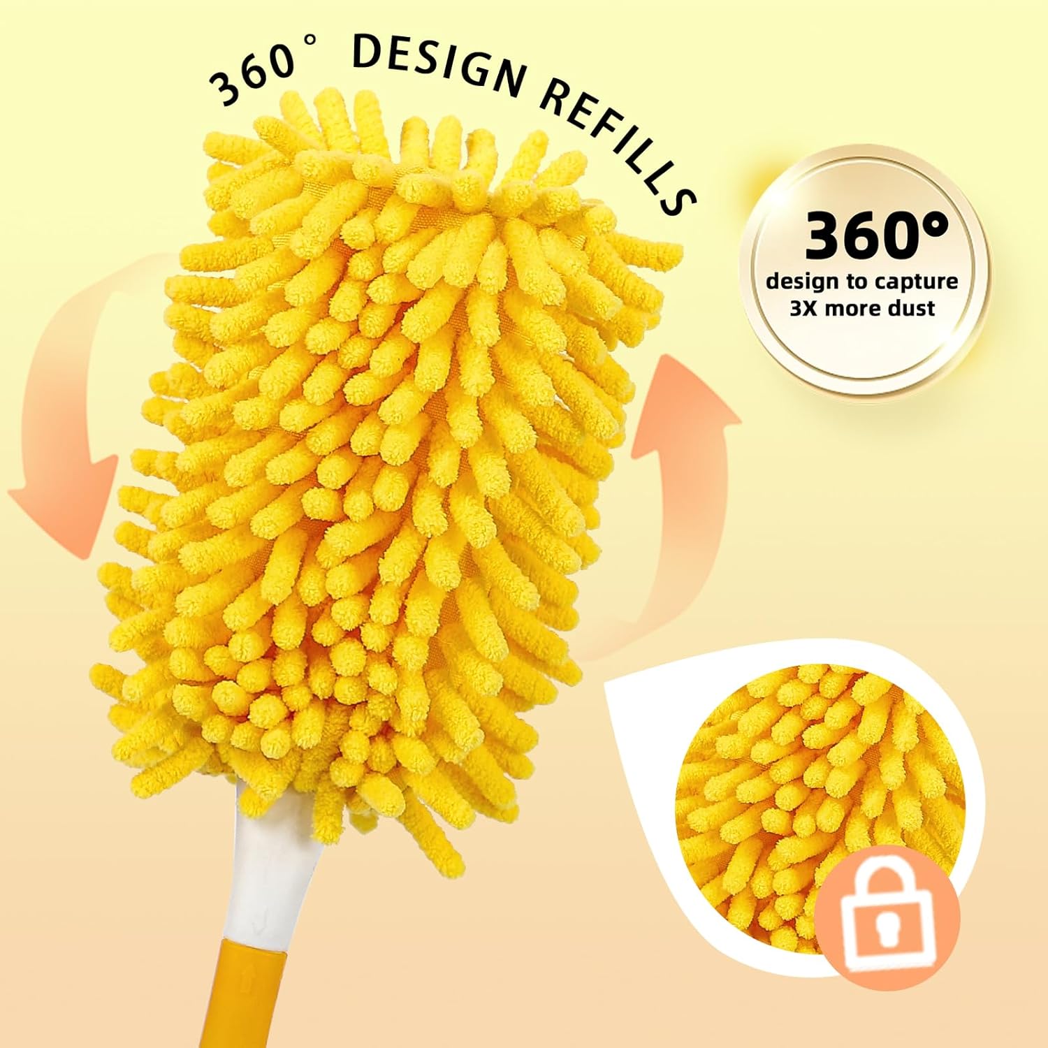 6+4 Reusable Duster Refill Compatible with Swiffer Hand Duster - 360 Heavy Duty Dusters Refills - Microfiber Ceiling Fan Duster for Swiffer Dusters Extended Handle Handle is Not Included